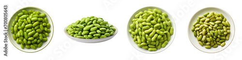Plate of Lima Beans  Hyperrealistic Highly Detailed Isolated On Transparent Background Png File photo