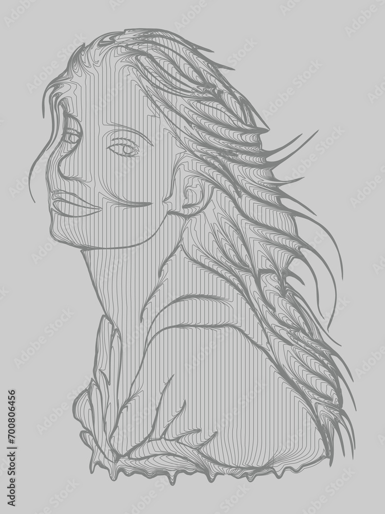 portrait of a person, line art, linear portrait, illustration, vector portrait of a person, line art, linear portrait, illustration, vector