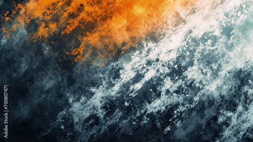 Orange and Black Background with Clouds © FryArt Studio