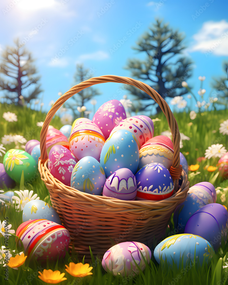 Color easter eggs background - Celebration design Color easter eggs background - Celebration design