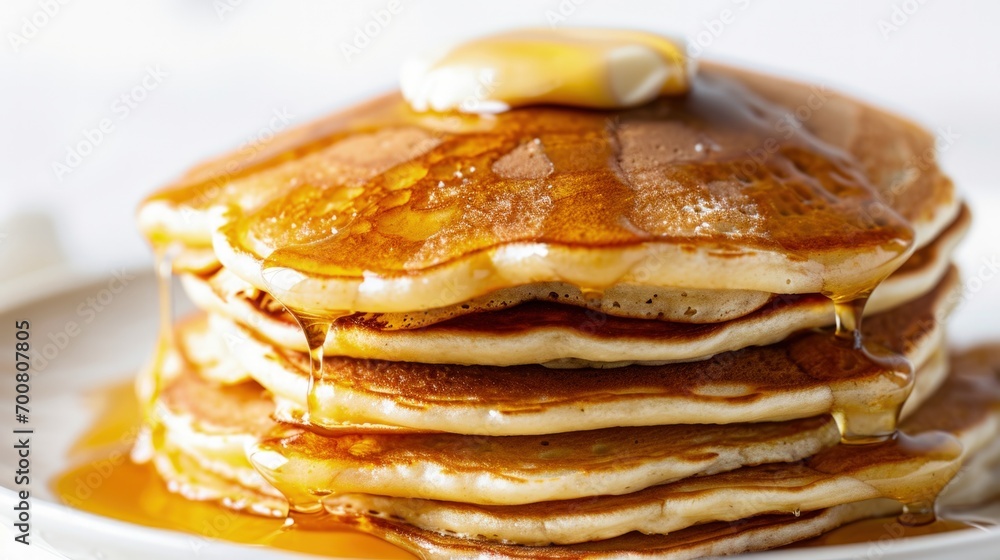 Stack of Delicious Pancakes With Sweet Syrup Stack of Delicious Pancakes With Sweet Syrup