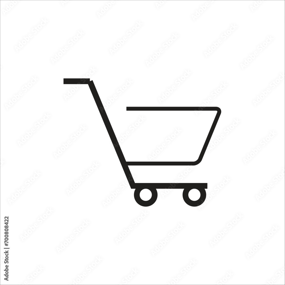 trolley vector icon line template trolley vector icon line template