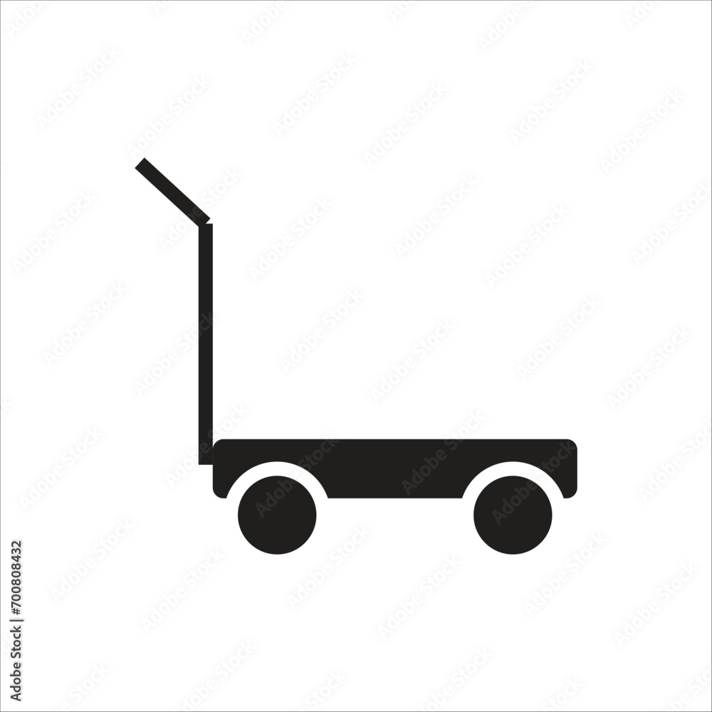 trolley vector icon line template