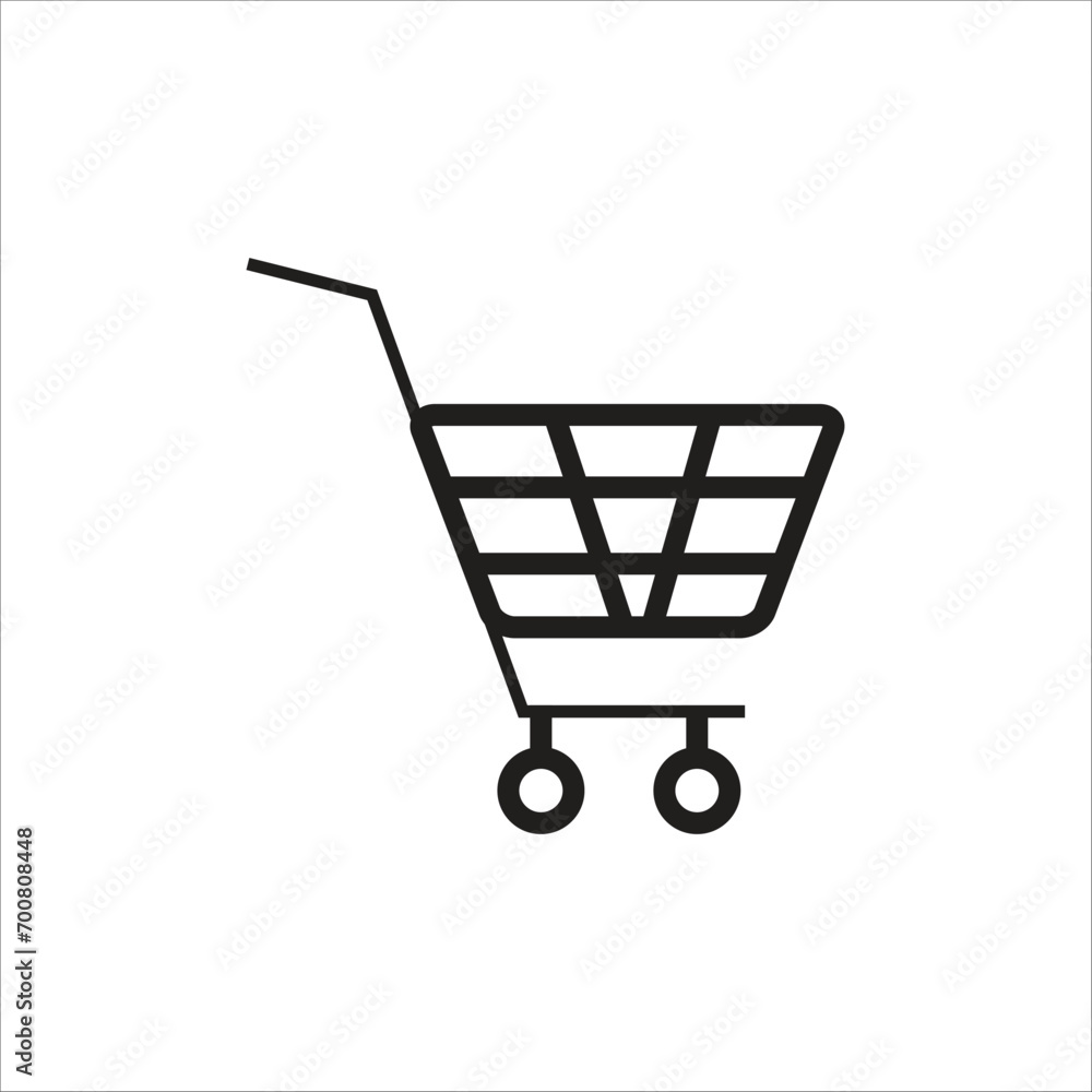 trolley vector icon line template