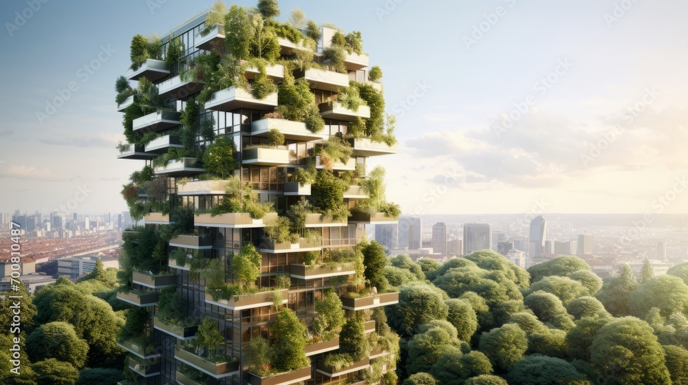 Urban Oasis: Verdant Balconies Transform Skyscrapers into Lush Green Living Spaces
