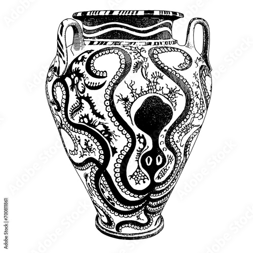 Ancient Pottery vector  photo