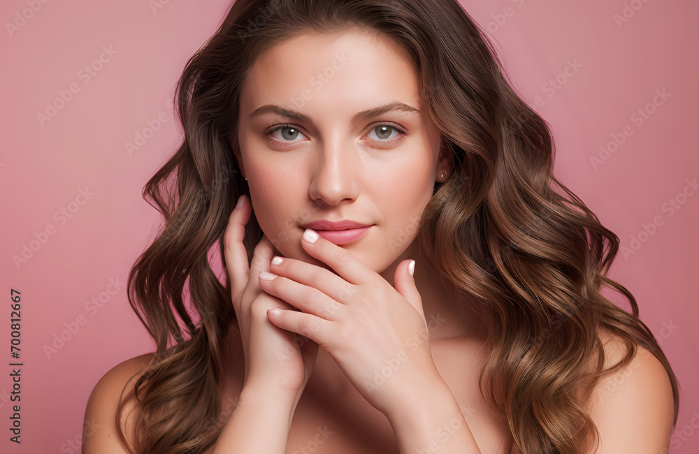 Portrait of a self esteemed girl with studio lighting background. Cosmetic endorsement. Copy space. Portrait of a self esteemed girl with studio lighting background. Cosmetic endorsement. Copy space.