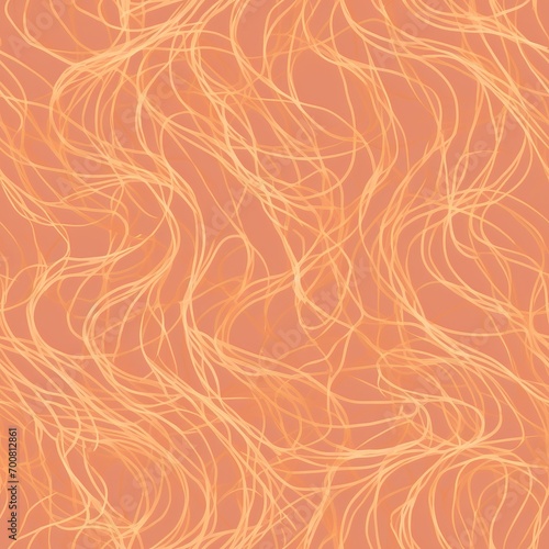 Intricate Neural Patterns in Grid Formation with Serene Velvety Peach Color Background