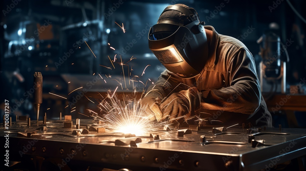 Sparkling Artistry: Mesmerizing Metal Sculptor Crafting a Masterpiece with Fiery Sparks and Precision Sparkling Artistry: Mesmerizing Metal Sculptor Crafting a Masterpiece with Fiery Sparks and Precision