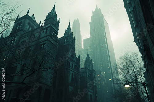Gotham's Arkham, a brooding presence, shelters both the misunderstood and the malevolent in its enigmatic depths photo
