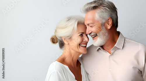 Joyful Senior Love: A Radiant Couple Embracing Life Together