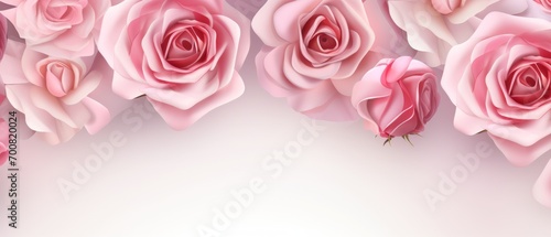 Enchanting Elegance  A Captivating Realistic Rose Blooms in a Versatile Banner Template  Perfect for Expressing Emotion and Adding Text