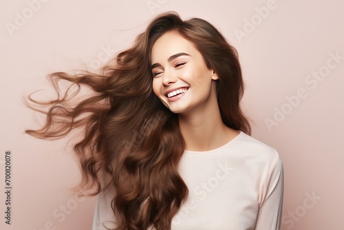 Beauty girl with long and shiny wavy Hair