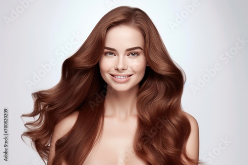 Beauty girl with long and shiny wavy Hair