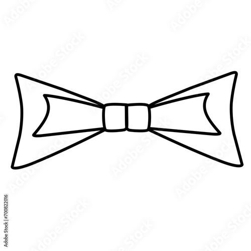 bow ribbon line decorative