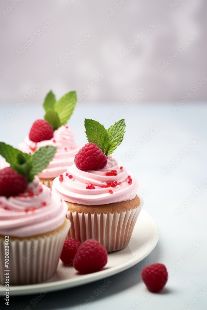 Sweet Delights: Tempting Candy Meadow Cupcakes in Pastel Pink and Red - A Delectable Treat for Valentine's Day