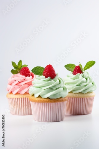 Sweet Delights: Tempting Candy Meadow Cupcakes in Pastel Pink and Red - A Delectable Treat for Valentine's Day