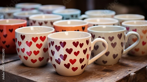 Love in Every Sip: Exquisite Ceramic Mug with Heart Pattern - A Symbol of Affection and Warmth