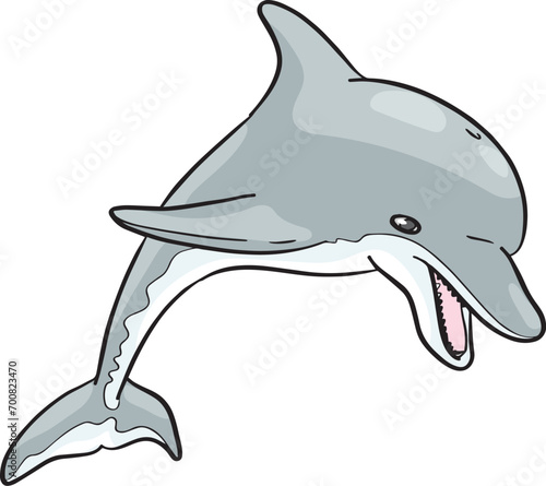 Dolphin Mammals Wild Animal Vector Illustration