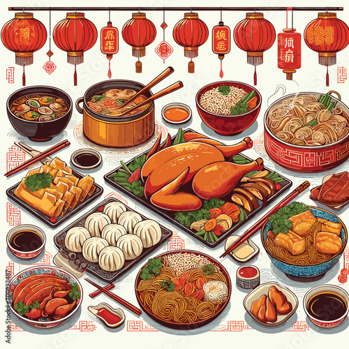Chinese Food In New Year Celebrations