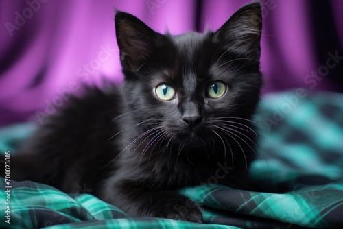 portrait of a Black cat