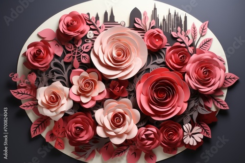 Love Blooms in the Urban Jungle  Mesmerizing Paper Cut Roses Embrace the Heart of the City
