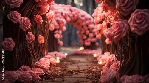 Enchanting Rose Tunnel: A Cinematic Journey through Captivating Depth of Field