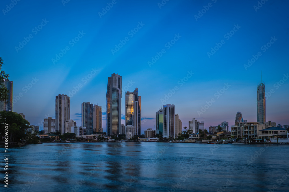 City skyline at Blue Hour