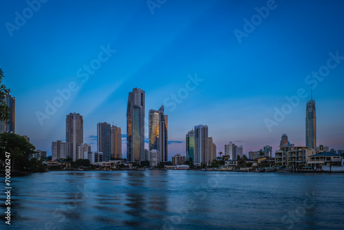 City skyline at Blue Hour