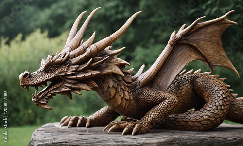 chinese dragon statue photo