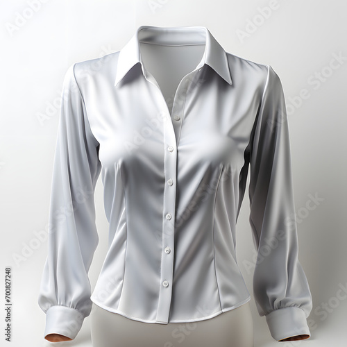 a gray blouse 