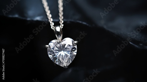 Sparkling Love: Exquisite Diamond Heart Necklace Shimmers with Romance and Elegance