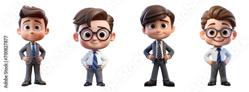 3D Cartoon Entrepreneur Character. Animated 3D Character Design