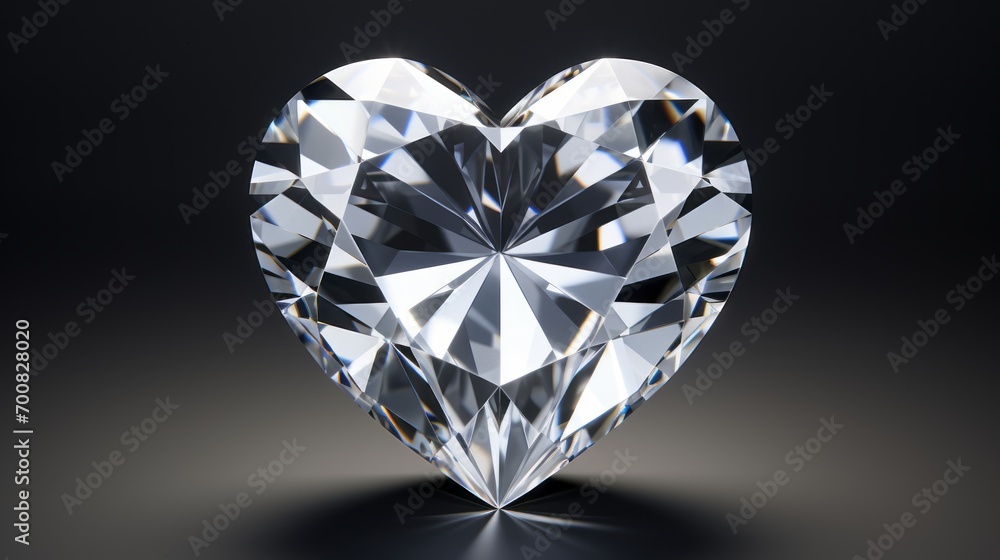 Sparkling Elegance: Mesmerizing Heart Diamond Shimmers with Love and Luxury