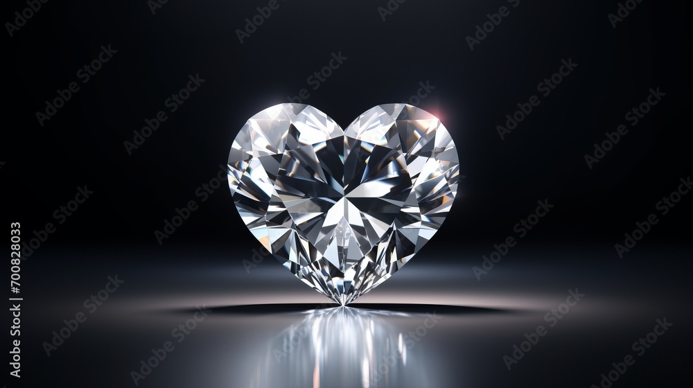 Sparkling Elegance: Mesmerizing Heart Diamond Shimmers with Love and Luxury Sparkling Elegance: Mesmerizing Heart Diamond Shimmers with Love and Luxury