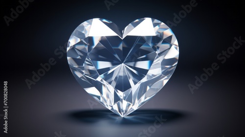 Sparkling Elegance  Mesmerizing Heart Diamond Shimmers with Love and Luxury
