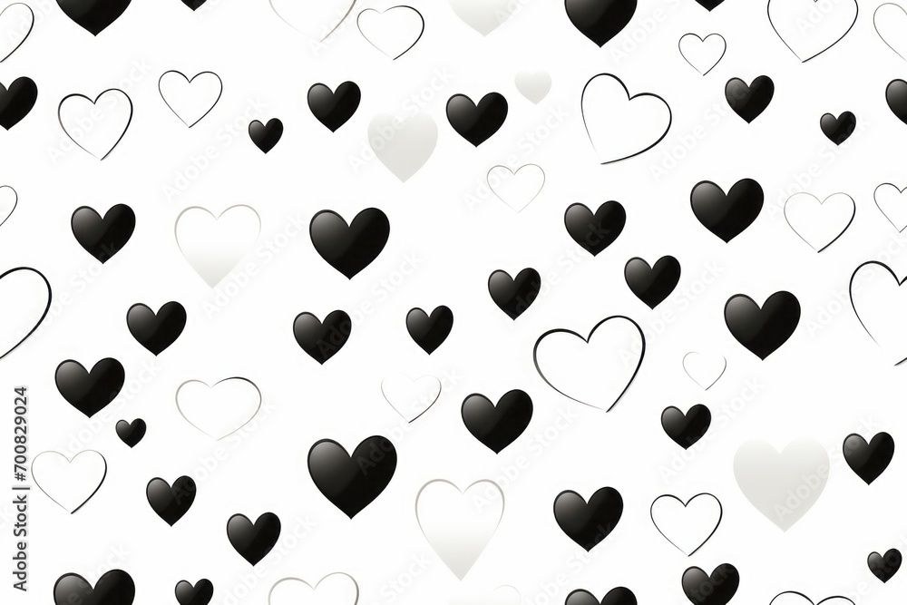 Fototapeta premium Pattern of small hearts, background. Valentine's day concept. Backdrop with copy space for an inscription.