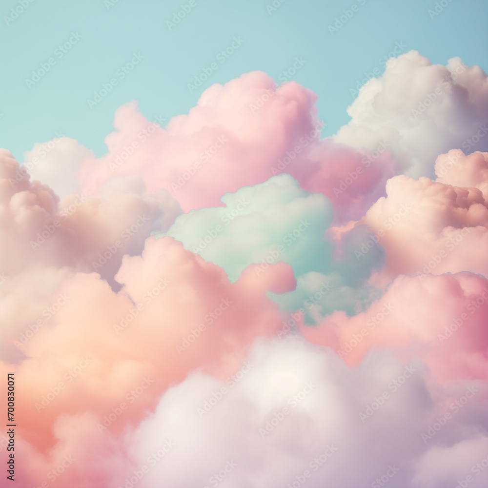 Soft pastel clouds in a dreamy sky, ideal for backgrounds and relaxation themes. Soft pastel clouds in a dreamy sky, ideal for backgrounds and relaxation themes.