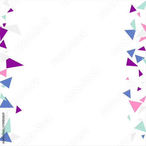 Colored triangles abstract geometric pattern with. Can be used as poster, banner, border, background, wallpaper, card, print, web. Vector illustration