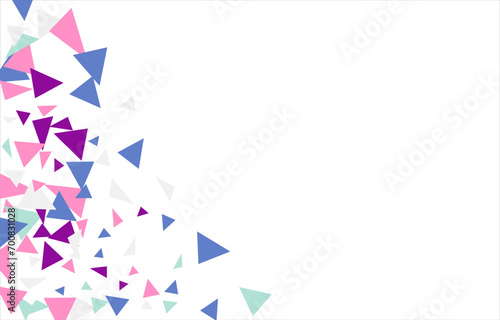 Colored triangles abstract geometric pattern with. Can be used as poster, banner, border, background, wallpaper, card, print, web. Vector illustration