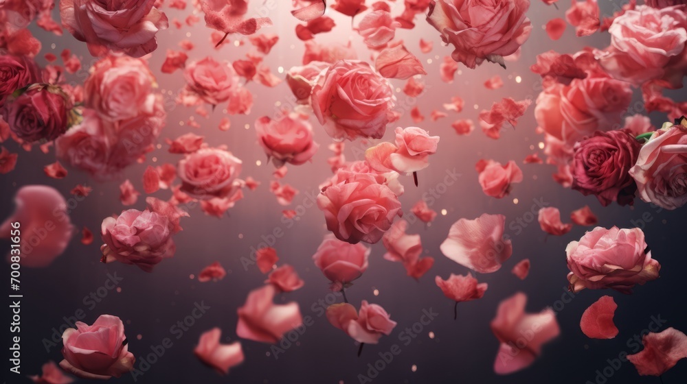Enchanting Petals in Flight: A Mesmerizing Medley of Dancing Roses Enchanting Petals in Flight: A Mesmerizing Medley of Dancing Roses