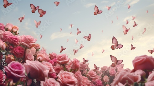 Enchanting Petals in Flight: A Mesmerizing Medley of Dancing Roses