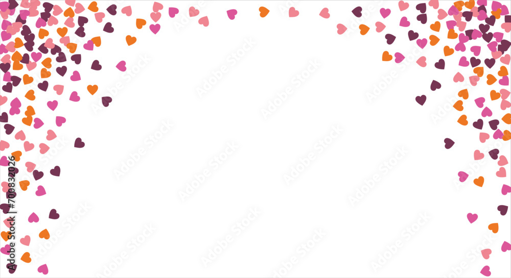 Vector edging, ribbon, border from hearts. Hand-drawn romantic pattern. Valentine's Day. Banner template. Vector illustration. Vector edging, ribbon, border from hearts. Hand-drawn romantic pattern. Valentine's Day. Banner template. Vector illustration.