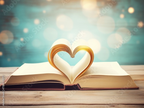 Love in the Pages: A Heartwarming Journey Through Literature on a Sunlit Table