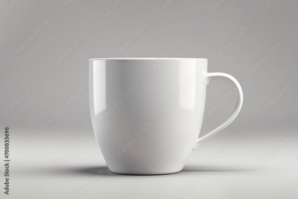 Blank mockup of a black mug with a simple plain white background Blank mockup of a black mug with a simple plain white background
