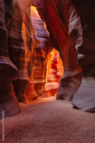 Canvas Print Antelope Canyon is located in Page, Arizona