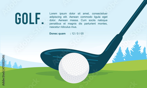 Great simple golf background design for any media	