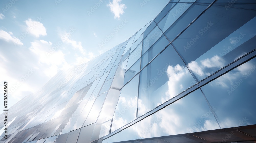 Skyward Symphony: A Captivating Blend of Clouds and Architecture in Abstract Modern Facade Skyward Symphony: A Captivating Blend of Clouds and Architecture in Abstract Modern Facade