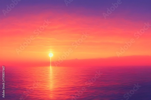 Oceanic Sunset Brilliance beautiful photo