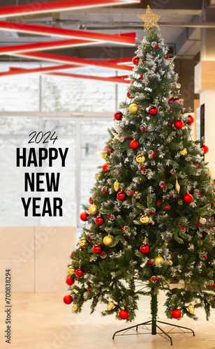 Christmas tree. Happy new year 2024